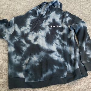 Champion gray tie dye hoodie
